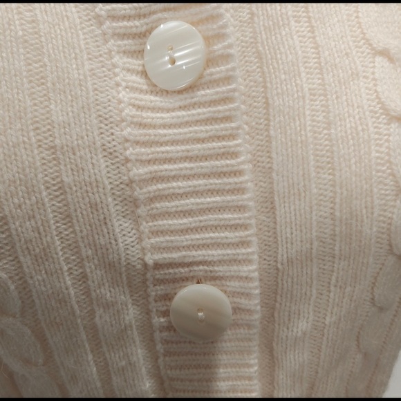 EUC-ANN TAYLOR LOFT SOFT CASHMERE BLEND CARDIGAN SWEATER, PALE BLUSH SIZE SMALL - Picture 4 of 7